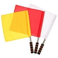 thumbnail image 1 of KAKOWELY Sports Commander Flags with Stainless Steel Poles and Assorted Color Fabric for Outdoor Use Lightweight and Durable 3 Pieces,17.91"X13.58"X0.98", 1 of 4