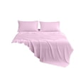 thumbnail image 3 of Sentmoon Bed Sheet Fitted Sheets Bed Sheet Set 3 Piece Solid Color Brushed Microfiber Core Bedding Set Soft Breathable Deep Pocket Fitted Sheet Flat Sheet Pillowcase Set for Guest Room, 3 of 7