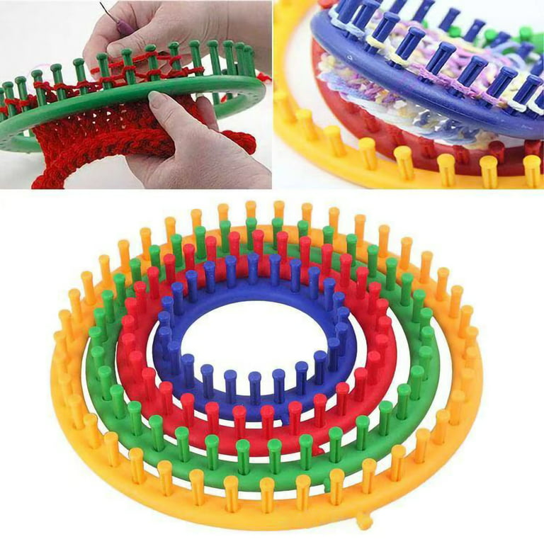 Knitting Loom Knitter Kit Plastic Yarn Cord Knitter with Hook Needle Hat  Looms Long Knitting Loom DIY for Scarf Sweater Shawl Blankets - Yahoo  Shopping