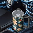 thumbnail image 5 of 30 oz Christmas Snowflake Tumbler with Handle and Straw, Stainless Steel Double Wall Cup 30 oz, Leak Proof Holiday Mug, Festive Gift Idea, 5 of 5