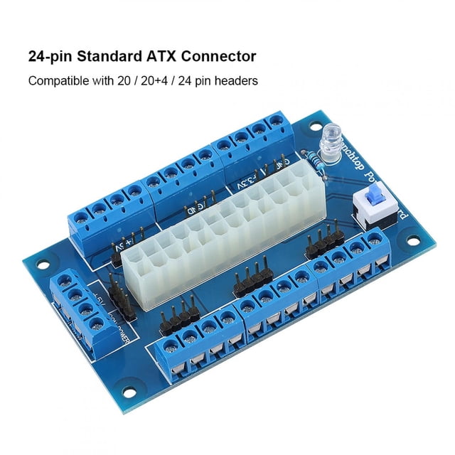 Atx Bench Power Supply, Atx Power Supply Bench Top Board Module Adapter Atx Power Board Power Supply Board Retainer with 24/20Pin for Computer PC