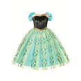 thumbnail image 2 of Disfraz De Princesa Para Niña, Vestido De Malla Con Estampado Floral, Trajes De Vestir Para Niños Para Navidad, Fiesta De Halloween, Actuación De Cumpleaños, Como Regalo, 2 of 4