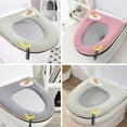 thumbnail image 5 of 3 piezas de funda de asiento de inodoro de felpa, funda de asiento de inodoro universal lavable, funda de asiento de inodoro, funda de inodoro para mujeres, mujeres embarazadas, personas mayores, 5 of 5