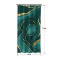 thumbnail image 5 of Teal Gold Marble Pattern Shower Curtain 36"x72" ,Bathroom Decorative Shower Curtains Set with 12 Hooks,Modern Waterproof Washable Shower Curtain, 5 of 6