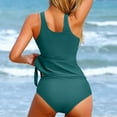 thumbnail image 3 of Tuosodrolic Women's Modest Tankini Tummy Control Swimsuits Solid Bathing Suits Sports Swimwear Tie Side Swim Tops and Bottoms Beach Wear Traje de Baño para Mujer Bañadores, 3 of 4
