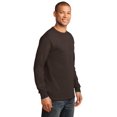 thumbnail image 4 of Port & Company Tall Long Sleeve Essential Tee-LT (Dark Chocolate Brown), 4 of 6