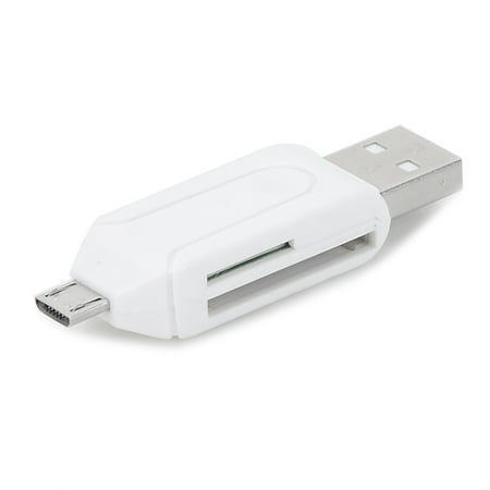 Micro USB OTG to USB 2.0 Adapter SD/Micro SD Card Reader Writer Phone