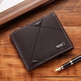 thumbnail image 1 of Wartleves Cartera informal de moda para hombres, billetera suave horizontal delgada para jóvenes θ◆, 1 of 7