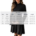 thumbnail image 3 of UKHCCC Women's Turtleneck Maternity Dress, Ribbed Knit A-Line Mini Dress with Long Bell Sleeves, Stretchy Casual Pregnancy Dress, 3 of 7
