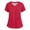 Red #061, variant on Scrub for Women Modern Classic V-Neck Top with Pockets, 4-Way Stretch, Ultra Soft & Breathable Fabric Green L