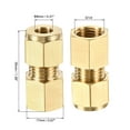 thumbnail image 2 of Uxcell Female Thread Tube OD Brass Compression Tube Fitting 8mm, 2 of 5