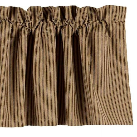 York Ticking Valance - Black 72x15.5