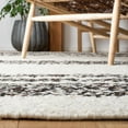 thumbnail image 4 of SAFAVIEH Natura Zyana Geometric Striped Area Rug, Black/Ivory, 6' x 6' Square, 4 of 8