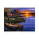 thumbnail image 1 of 5D puesta de sol lago casa diamantes de imitación punto de cruz cristal paisaje bordado diamante pintura habitación decorativa resina costura Eigraketly JJ12258-00, 1 of 6