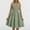 Army Green, variant on Summer Dresses for Women 2025 Double-Layer Mini Puff Dress Sleeveless Adjustable Spaghetti Straped Pleat Cute Sundresses White L