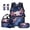 Cute Axolotl, variant on Yuyamidu Train School Backpack for Boys with Lunch Box 17 Inch Bookbag for High Middle Elementary School Girls Insulated Lunch Bag Kids Pencil Case Bookmarks, 5 Pieces