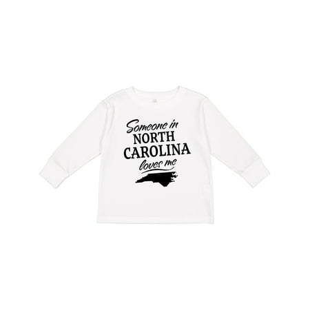 

Inktastic Someone in North Carolina Loves Me Boys or Girls Long Sleeve Toddler T-Shirt