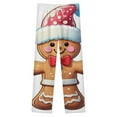 thumbnail image 4 of Christmas Gingerbread Man Winter Female Pants Flannel High Waist Women Pants Lady Warm Straight Leg Plush Trousers, 4 of 7
