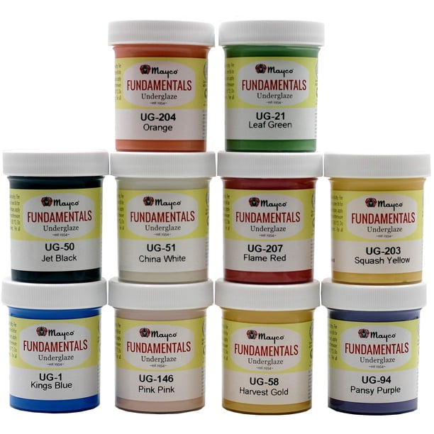 Set de pinturas cerámicas para engobe Creative Hobbies, 10 colores, 60 ml