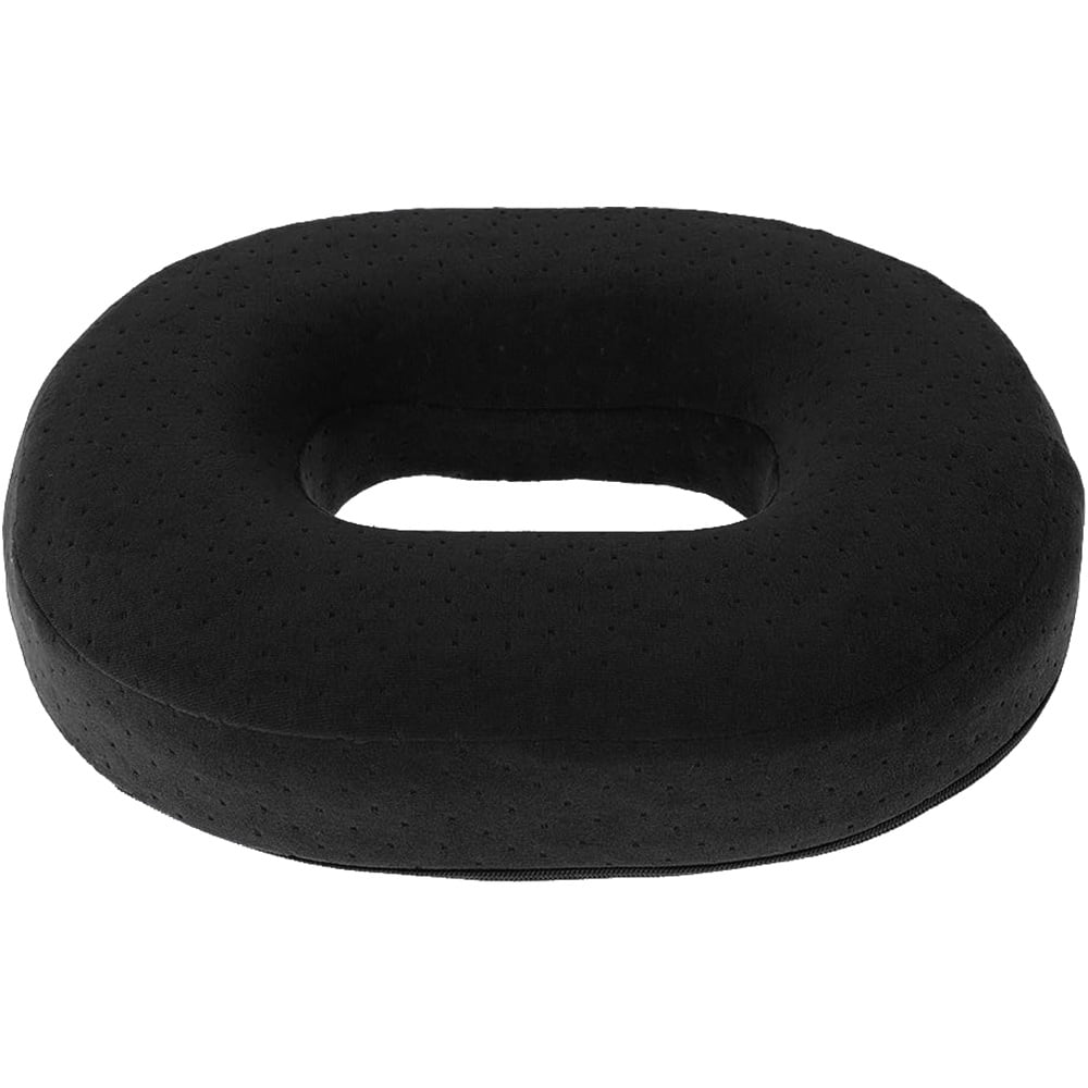 Donut Pillow, Coccyx Seat Cushion for Tailbone Pain Relief, Back, Hip Pain, Hemorrhoids, Post Surgery, Postpartum Pregnancy, Office Desk Chair, Wheelchair, Travel Memory Foam Black