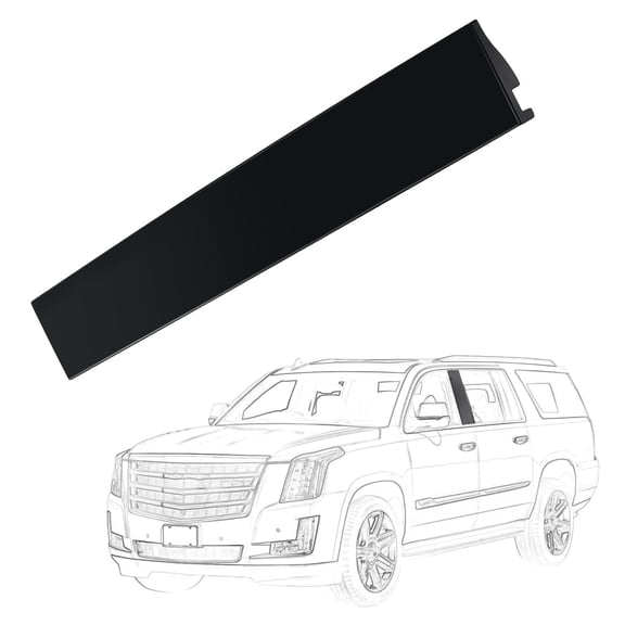 FEXON Front Left B-Pillar Molding Gloss Black Compatible with Chevy Tahoe Suburban Yukon