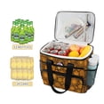 thumbnail image 2 of FORMRS Insulated Cooler Bag 24 Cans Capacity Soft Leakproof Lunch Box with Side Pockets, Retro Orange Flowers, 2 of 7