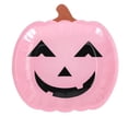 thumbnail image 2 of Uioepy Final Sale A 9-Inch Halloween Pumpkin Cake Plate With 20 Pink Pieces 20 Pcs Pumpkin Disposable Plates Halloween Paper Plates Cute Pumpkin Decorative Plates For Halloween Birthday Table Decor Pa, 2 of 8