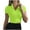 Green, variant on Chbgutlmr Crop Tops for Women Ribbed Knit Zipper Short Sleeve Tight Tees Mock Neck Slim Going out Sports Top
