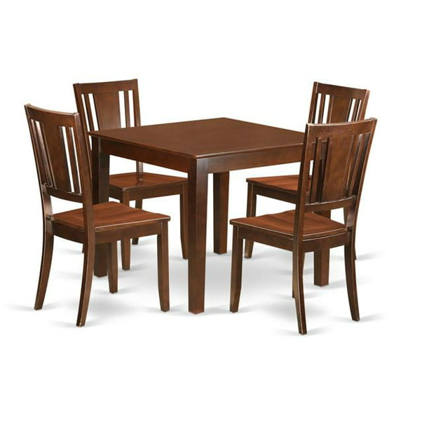 Kitchen Tables Chair Set With One Oxford Dining Room Table 4 Chairs 44 Mahogany 5 Piece Walmart Com Walmart Com