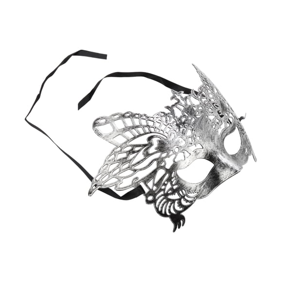 Unique Bargains 1 Pce Masque de Fête Aigle Ton Argent Plastique