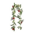 thumbnail image 2 of Qwtwty 6 ft Christmas Garlands with Lights, Pre‑Lit Faux Winter Garland for Mantle Stairs Railing Fireplace Indoor Outdoor Xmas Decor, 2 of 6
