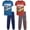 Maroon/Teal Racecar, variant on Pro Athlete Boys Sweatsuit Set Short Sleeve Crewneck Graphic Tees & Tricot Jogger Sweatpants 4 Piece