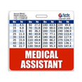 thumbnail image 1 of Medical Assistant Badge Buddy Horizontal wHeight & Weight conversion charts (Standard, Red), 1 of 4