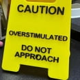 thumbnail image 7 of Caution Overstimulated Desk Sign, Cubicle Accessories, Office Desk Signage, Do Not Approach Sign, Small Fun Humor Gag Mini Warning Signage, Gift for Coworker Teammate Employee Boss, 7 of 7