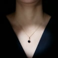 thumbnail image 4 of Rosec Jewels Natural Black Spinel Infinity Pendant Necklace with Diamond (8 mm Cushion Cut Spinel, AAA Quality) - Ready to Gift, 18K Yellow Gold, 4 of 8