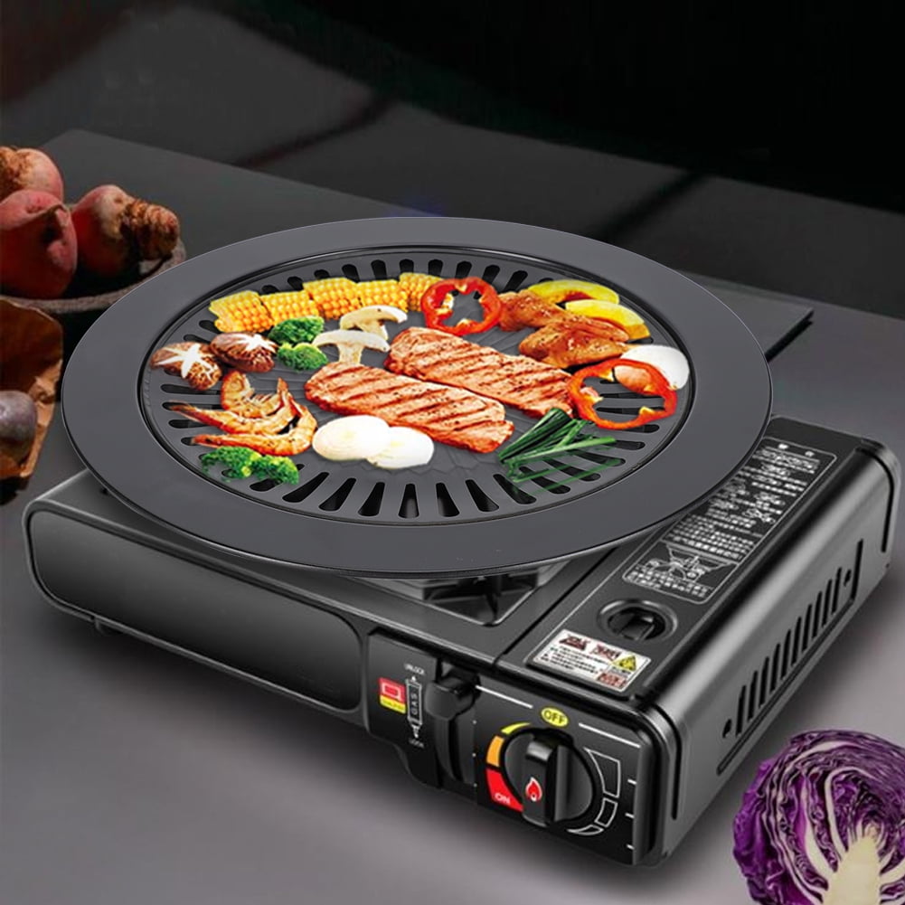 Ylshrf Bbq Plate Korean Bbq Grill Pan Barbecue Pan Bbq Tray Bbq Kitchen Utensils For Home Camping Durable Wear Resistant Suitable For Electric