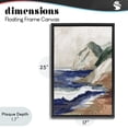 thumbnail image 4 of Stupell Industries Transitional Cliff Next To The Sea Black Floating Frame Canvas Art, 17 x 25, by Chromatic Storm Studio, 4 of 8