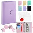 thumbnail image 2 of Pu Leather A6 Binder Budget Planner Notebook Cash Envelope Organizer System With Clear Zipper Pockets Money Saving BinderA6 He Qiyong unisex, 2 of 2