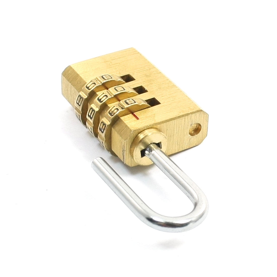 Safe Jewelry Boxes 3 Codes Password Combination Lock Padlock Glod Tone