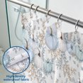 thumbnail image 3 of Thanksgiving Fall Harvest Shower Curtain Set, 72" x 72" Waterproof Polyester Bathroom Curtain with 12 Hooks, Rustic Farmhouse Blue Pumpkin Vintage Home Decor for Restroom, 3 of 7