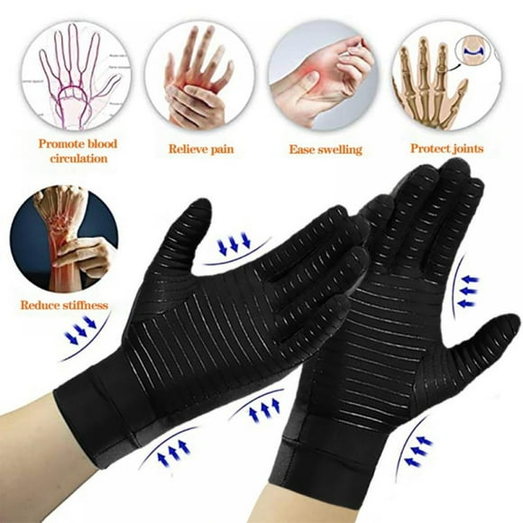 Copper Compression Full Finger Arthritis Gloves. Highest Copper Content Guaranteed Copper Provides Added Protection for Carpal Tunnel