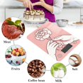 thumbnail image 4 of Flower Hands Pink Food Scale Digital Kitchen Scale Waterproof Tempered Glass Tare Function 11 lb for Baking Cooking Meal Prep, 4 of 7