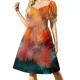 thumbnail image 3 of Vestido de manga corta Madras ropa de fiesta vestido de novia elegante para invitados, 3 of 7