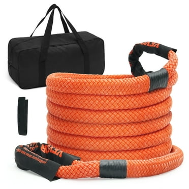 VEVOR 1" x 20' Kinetic Recovery Tow Rope 38,000 lbs, Heavy-Duty Off Road Snatch Strap, Extreme Duty 30% Elasticity Energy Snatch Strap for Jeep Car Truck ATV UTV SUV Tractor