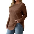 thumbnail image 3 of Fantaslook Long Sleeve Shirts for Women Casual Tunic Tops Dressy Crew Neck Pullover Fall Lightweight Sweaters for Women, 3 of 7