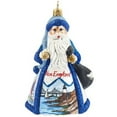 thumbnail image 1 of Glitterazzi New England Santa Polish Glass Christmas Ornament, 1 of 3