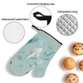 thumbnail image 5 of YFYANG Oven Mitts and Pot Holders Sets 4 Pieces, Non-Slip Heat Resistant Blue Star Geometric Art Kitchen Glove Pot Mat for Cooking and Baking, 5 of 8