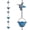Blue, variant on WINDLAND Retro Hummingbird Rain Chain Gutter Decoration For Garden Patios Decoration Handcrafted Metal Art Outdoor Ornament
