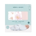 thumbnail image 3 of aden + anais Essentials No Zip Wrap Swaddles, Garden Floral, Pink, Girls, Newborn, 0-3 Months, 3-Pack, 3 of 5