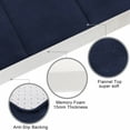 AOACreations NonSlip Memory Foam Bath Rug, Navy Blue Bathroom Mat Set